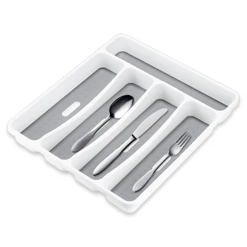 

Spoon Knife Fork Separation Plastic Storage Box 5 Compartments Cutlery Tray Kitchen Drawer Organizer Kitchen Tableware Tray