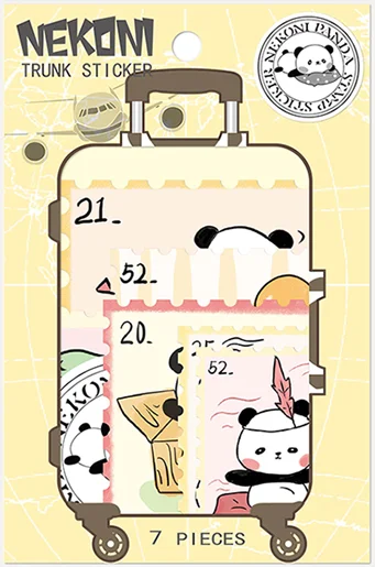 20sets Kawaii Stationery Stickers Cartoon Panda Stamp Diary Planner Decorative Mobile Stickers Scrapbooking DIY Craft Stickers - Цвет: jiaoyouxiongmao
