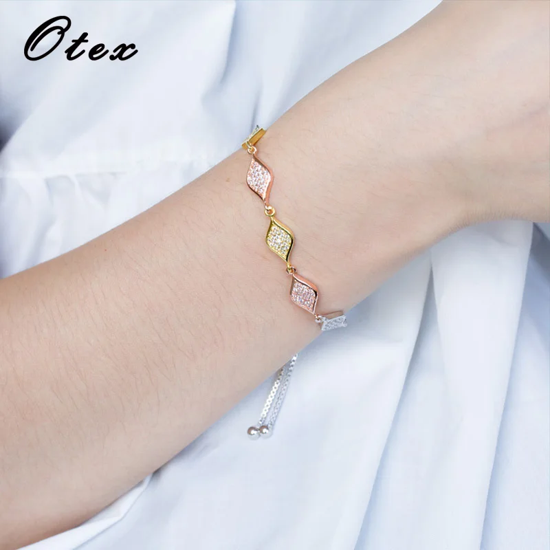 Роскошный персональный модный браслет OL для женщин и девушек, подарок, серебряные ромбовидные красочные циркониевые цепи, медные браслеты, ювелирные изделия в стиле хип-хоп