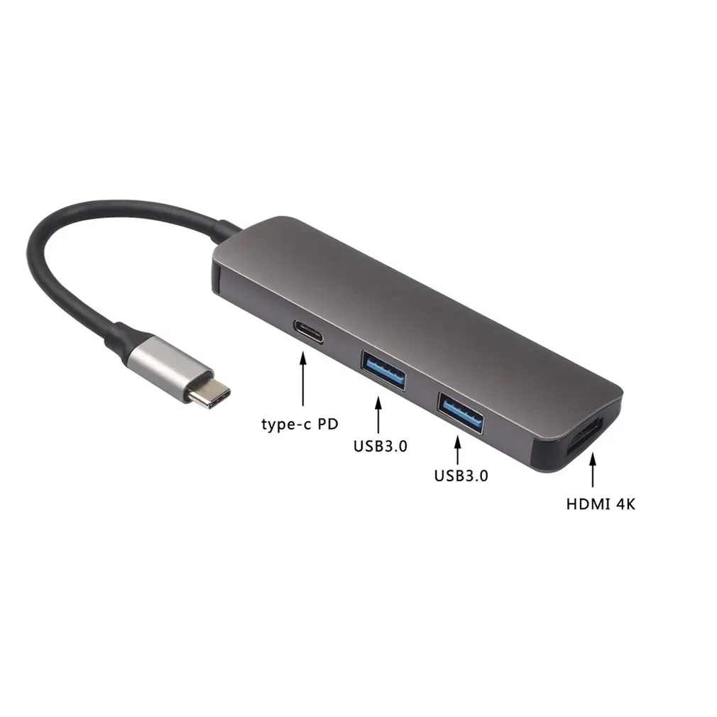 Конвертер адаптер Usb 4 в 1 концентратор Usb 3,0 Hdmi 4 K Тип C с быстрой зарядкой Pd подключен Usbc для Matebook