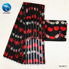 LIULANZHI нигерийские кружевные ткани новейший стиль органза лента шелковая ткань+ 2 ярдов атласная ткань для платья ML8R17-ML8R31