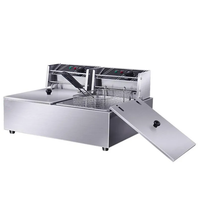 110V/220V Electric Deep Fryer Multifunction Frying Machine Smokeless Fried Fish Fat Fryer Grill Fried Chicken Dough Sticks 4