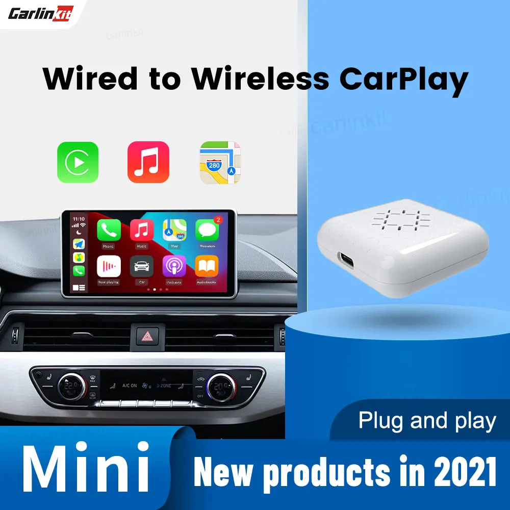 2021 Carlinkit Mini Wireless CarPlay Adapter for Audi Benz Porsche