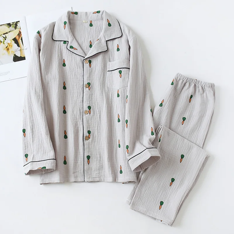 Хлопок хороший для здоровья пижамный комплект для мужчин s пижамы для мужчин одежда для сна 1682 - Цвет: gray