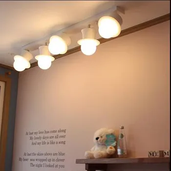 

Personalized Decoration Ceiling Lamp Modern 5 Head White Restaurant Lamp Bedroom Lights With LED Bulbs Free Shipping