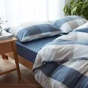 Простой японский стиль, стираный хлопковый пододеяльник, MUJI-style, плед, двойной пододеяльник, постельные принадлежности