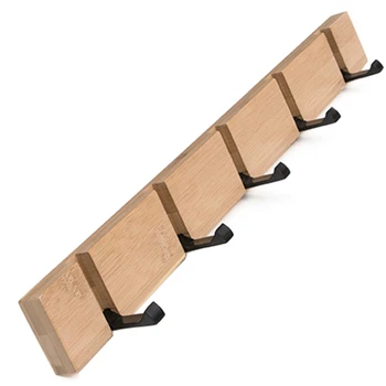 

2x Nordic Fashion Home Decoration Folding 5 Hook Coat Hook Corridor Bedroom Door Hat Clothes Shelf Kitchen Toilet