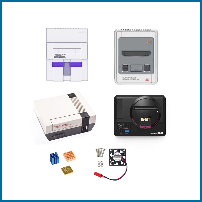 Чехол Retroflag SUPERPi NESPi с вентилятором coolling + радиатор для Raspberry Pi 3B Plus (3B +)/3B|Аксессуары