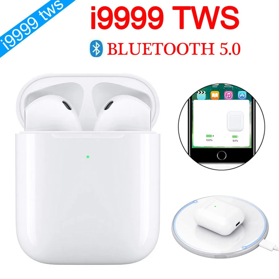 I9999 TWS, беспроводные bluetooth наушники, басовые наушники, Bluetooth 5,0, наушники, не w1 чип, Pk i12 i500 i90000 Pro tws i10000