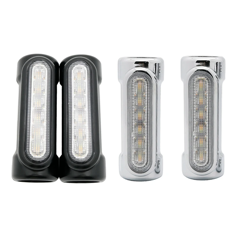 2 Pair Motorcycle Led Highway Bar Switchback Driving Light/Turn Signal Light - Black &amp Silver | Автомобили и мотоциклы