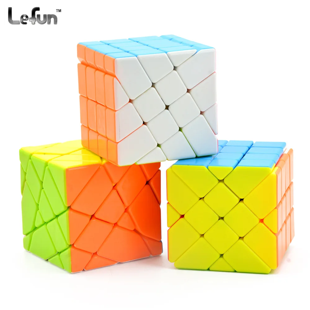 

LeFun stickerless 4x4 axis fisher magic cube colorful Smooth Magico Cubo Kids Education Toys Gift Puzzle & Games 6.6cm