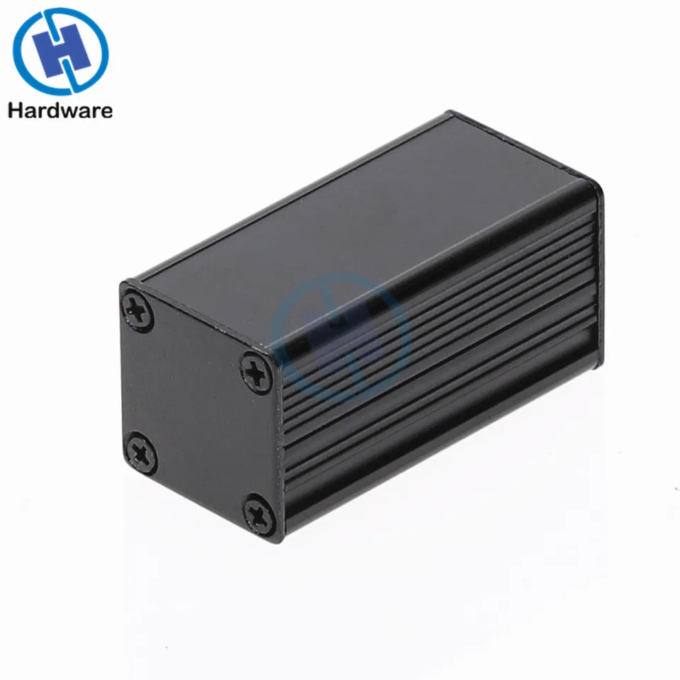 Black Extruded Aluminum Electronic Project Box – 50x25x25mm, Perfect For PCB & DIY Electronics