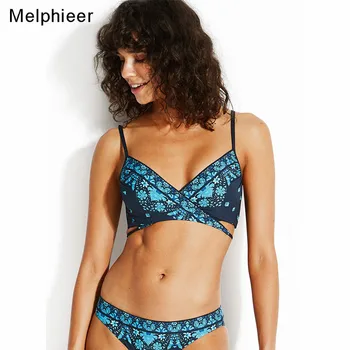 

Melphieer Girls Bohemian ethnic print Bikini cross Bikinis Set Swimwear Women Bathing Suit Monokini Swimsuit 2020 New Bikini XL