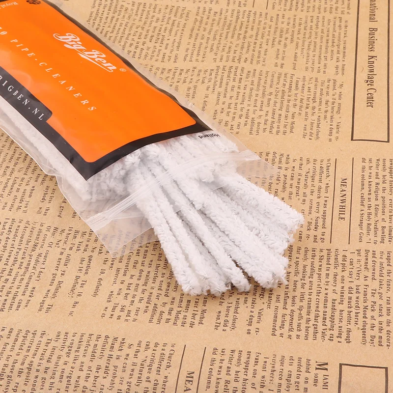 50 шт. хлопковые трубки для курения очиститель табака инструмент чистки белый