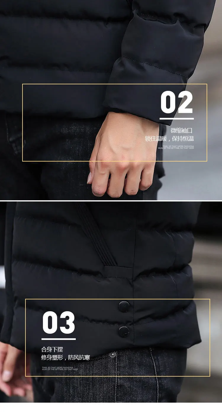 Winter New Style MEN'S Cotton Padded Clothing Casual Youth Thick Coat MEN'S Cotton Clothes Korean-style Fashion 3717