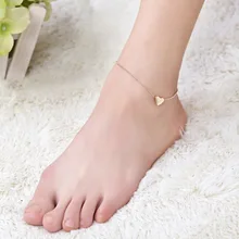 Европа и Америка Лето Универсальный простой в форме сердца Сердце Персик сердце ножной браслет AliExpress