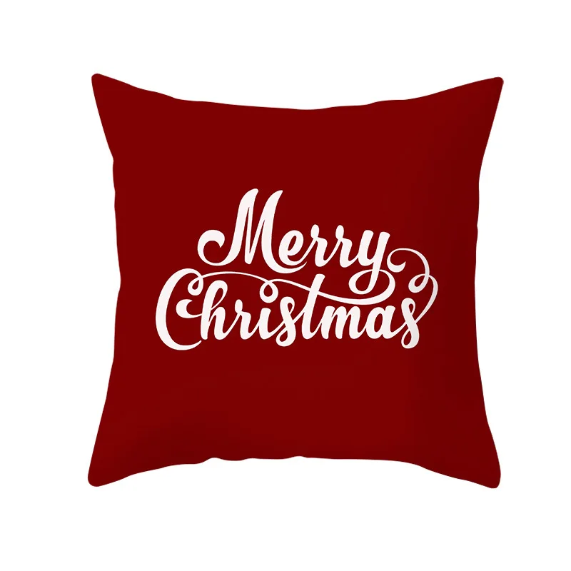 Рождественский Чехол на подушку, декоративная наволочка 45*45 см, хлопок, Llinen, новогодний декор, наволочка для подушки, рождественский подарок - Цвет: C