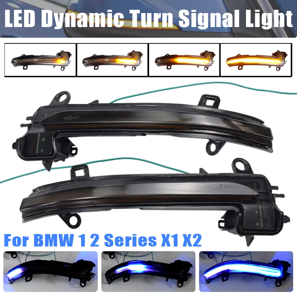 

LED Dynamic Turn Signal Light Sequential Side Mirror Indicator Blinker For BMW X2 X1 F48 F49 1/2 series F45 F46 F52 Sedan