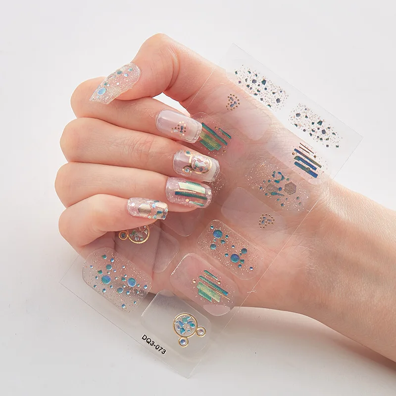 Four Sorts of Nail Stickers Fashion Nail Wraps Self Adhesive Manicure Decoracion Nail Strips Nail Sticker Set Nail Art