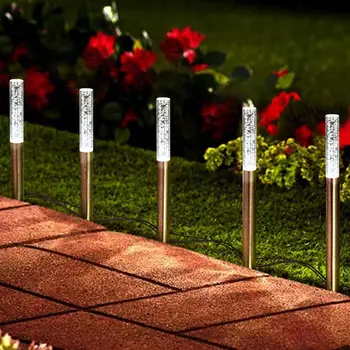 

Solar Lawn Light Tube Acrylic Bubble Path Turf Landscape Decoration Garden Branch Stand Light Light Set