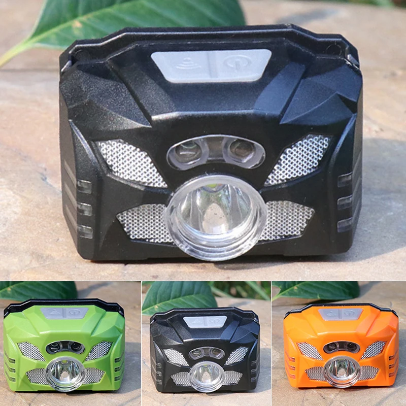 

Mini LED Headlamp Rechargeable Headlight Motion Sensor Flashlight Torch Lightweight Designed for Safety night