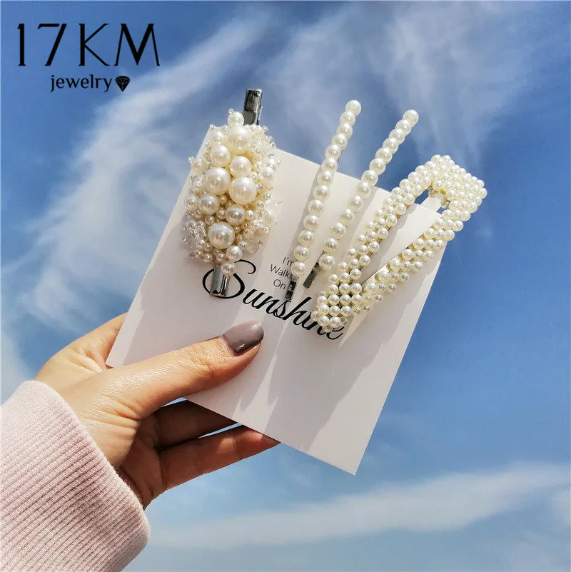 

Fashion Metal Simulated-pearl Hair Clips & Pins For Women Girls Hair Clip Set 2020 Female Headwear Hair Accessories Wholesale