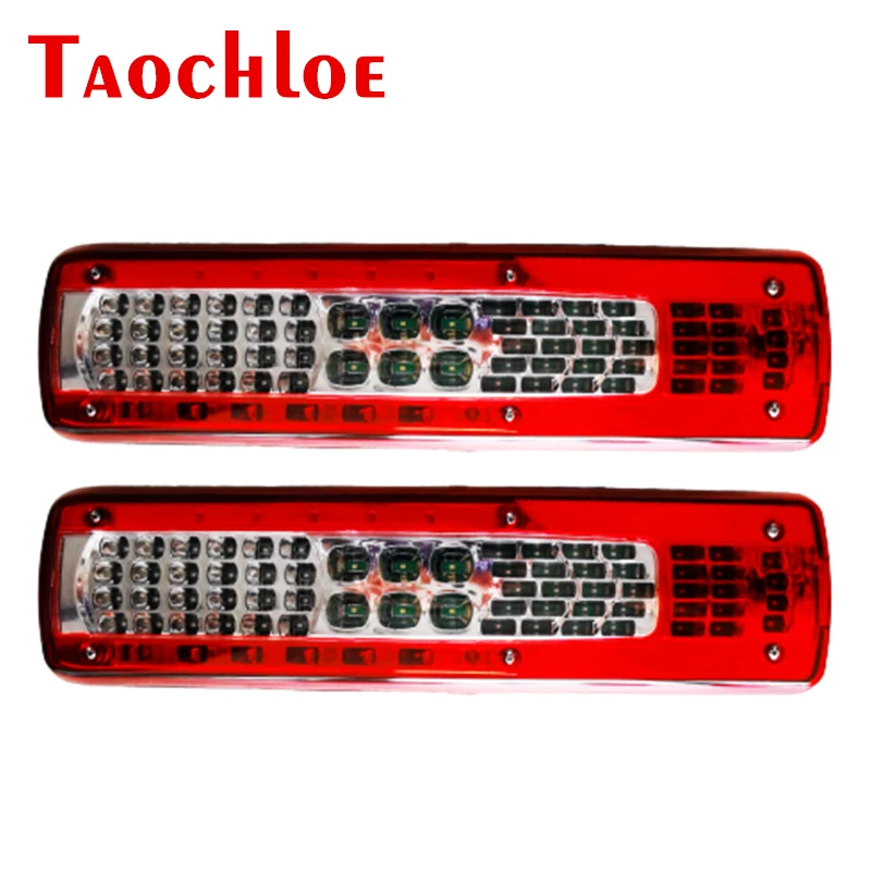 Luzes da Cauda Sinal de Freio de Parada para Volvo Traseiro do Caminhão Lâmpadas de Luzes Esquerda e Direita Luzes Vire fh 460 540 Pesado Traseiras 2pcs 24v Led 2 Luzes p carro