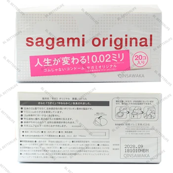 Made in Japan 20pc 0.02mm super THIN like not wearing happiness 001 SAGAMI ORIGINAL condom NON-LATEX Polyurethan M size Sex men