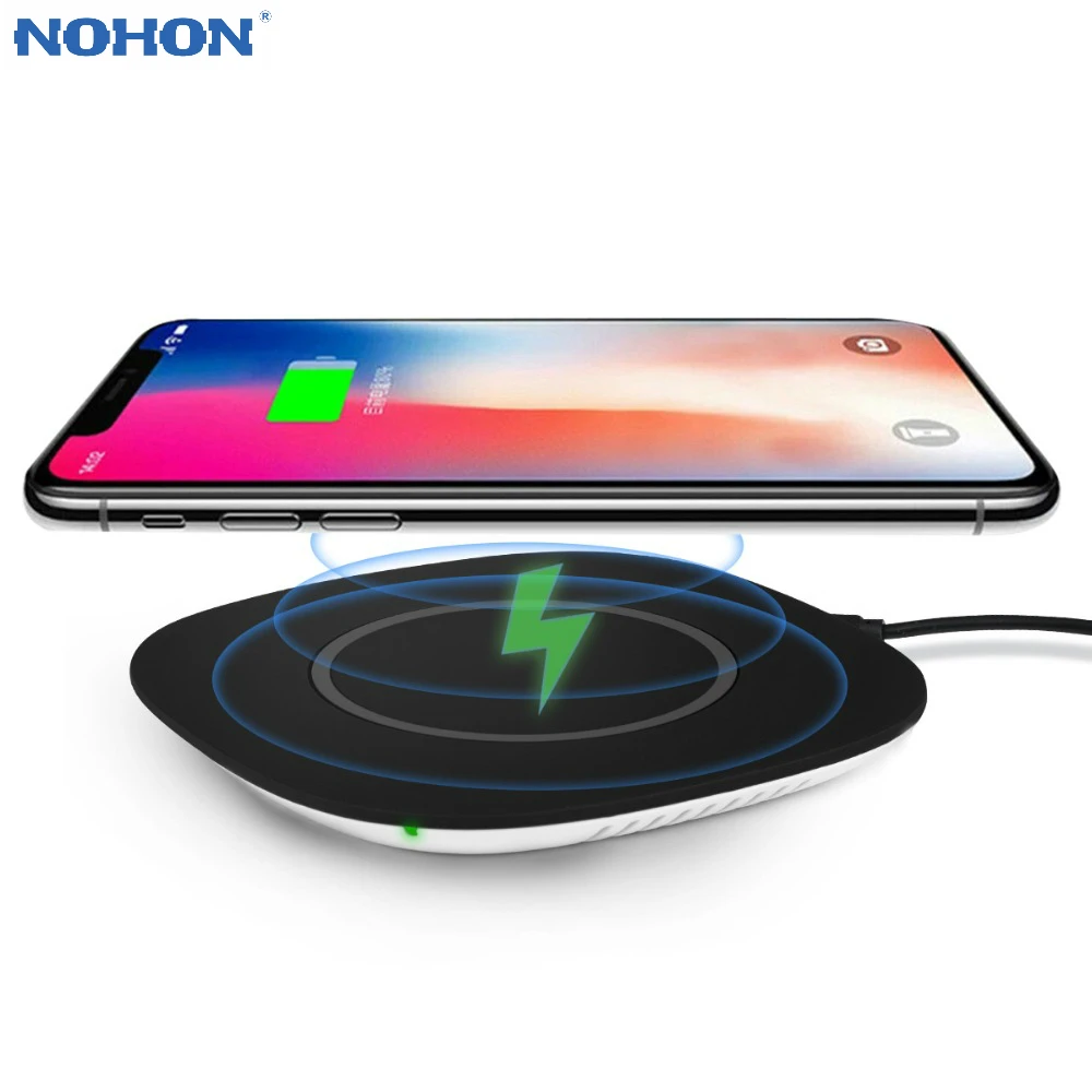 Nohon Беспроводное зарядное устройство для iPhone 11 Pro Max XS Max X XR универсальное мобильное Быстрое беспроводное зарядное устройство для samsung S10 Note10 Plus