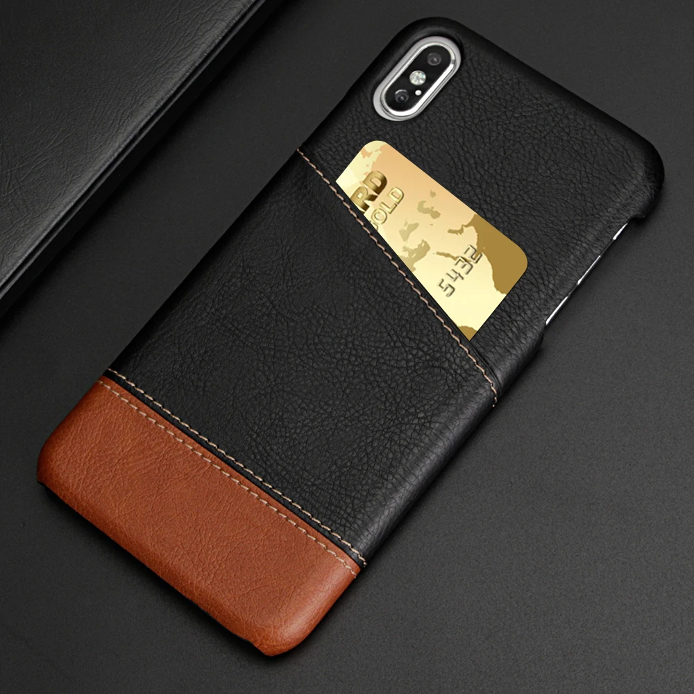 

Likike Colour Collision Style Luxury Leather Phone Case for Apple IPhone 7 8 Plus Cover for IPhone X XS Max XR with Card Pocket