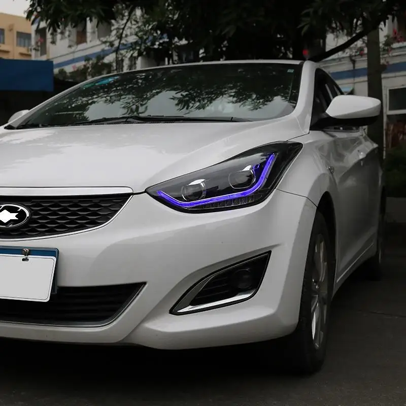 Luces Para авто аксессуары дневные ходовые Автомобильные светодиодные фары Задние Автомобильные фары в сборе 12 13 14 15 16 для hyundai Elantra