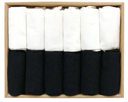 5 black 5 white 12 пар/партия, мужские носки Caramella, спортивные носки до середины икры, хлопковые однотонные носки - Цвет: 5 black 5 white