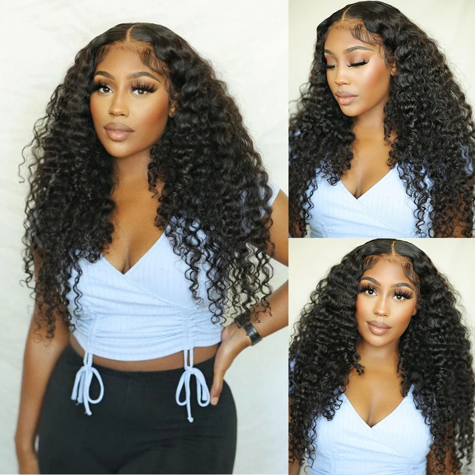 Human Hair Bundles 30 32 40 Inch Deep Wave Brazilian Virgin Hair Weaves Bundles 3 4 Bundles Human Hair Single Remy Extensions