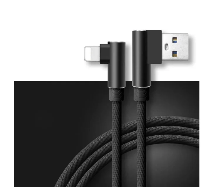Micro USB l-образный локоть кабель для передачи данных телефонный кабель для мобильного телефона прочный тип C кабель для быстрой зарядки данных для Android IPhone huawei samsung