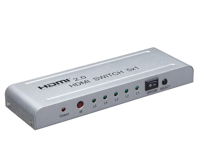 HDMI 2,0 переключатель 5x1 HDMI коммутатор аудио видео конвертер 4K 60Hz 3D 1080P w/IR пульт дистанционного управления HDCP2.2 для PS3 PS4 tv BOX PC DVD в HD tv