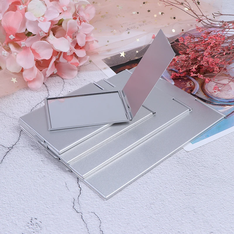 Ultra-thin Folding Make Up Mirror Personalised Portable Compact Cosmetic Mirror 5 Sizes Pocket Rectangle Makeup Folding Mirrors