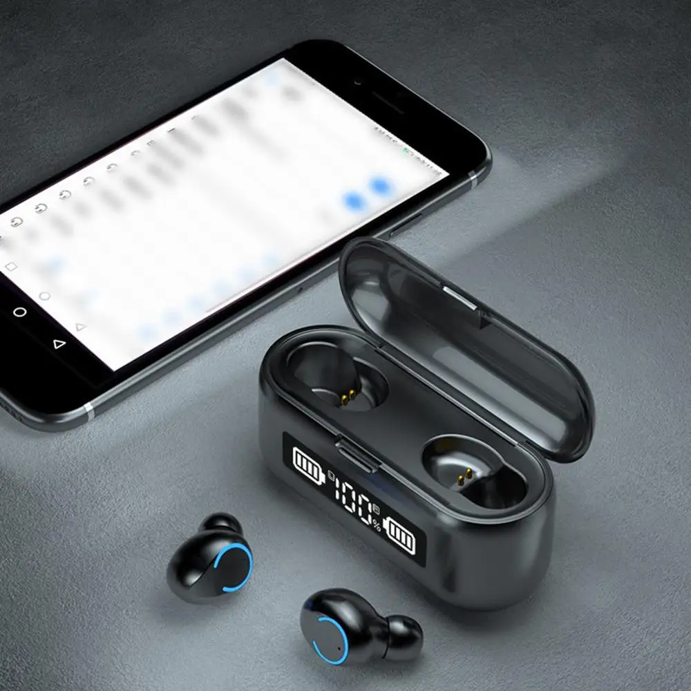 Aoogoor F9 43 Mini Wireless Earphone Headset TWS Bluetooth 5 1 Stereo HiFI HD Microphone Waterproof Sport Earbuds