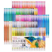 Маркеры кисти ручки товары для рукоделия для Fawing 48 60 72 100 цветов эскиз Водные Цвета цветные маркеры новые школьные принадлежности Манга