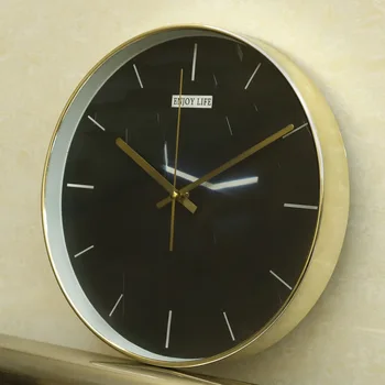 

European-Style Art Gold Wall Clock Metal Wall Watch Modern Silent Wall Clocks Home Decor Bedroom Living Room Reloj Gift D090