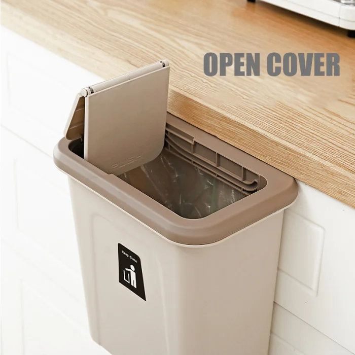 Push-top Trash Can Chef Hanging Automatic Return Lid for Fruit Vegetable Pericarp K888