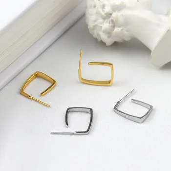 

Pure 925 Silver Simple Earring Female Personality Ladies Stud Earrings For Women Girl Geometric Delicate Jewelry Valentine Gifts