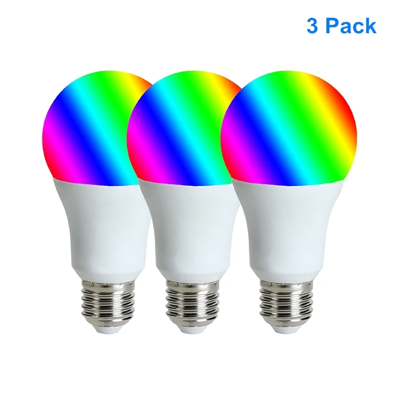 ACCKIP светодиодный светильник Lntelligent WiFi светильник RGB с регулируемой яркостью Совместимость Amazon ECHO/Google Home/IFTTT Голосовое управление Умный светодиодный светильник - Цвет: 3PCS