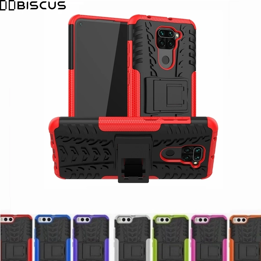 Heavy Duty Armor Holder Cover For Xiaomi Mi 10 9 SE 8 Lite 9T A3 RedMi 8A Go 7A 5 Plus Note 9S 6 7 8T Pro Note9 Case | Мобильные