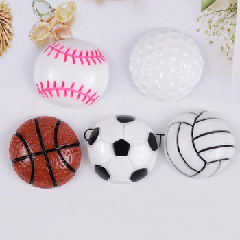 

5pcs Charms for Slimes Fluffy Filler DIY Polymer Clay for Slime Supplies Lizun Additives Basketball Football Supplements Toy Kit