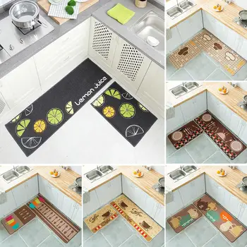 

2Pcs Rectangle Shape Bathroom Anti-Slip Mat Cushion Balcony Floor Rug Carpet Long non-slip bathroom absorbent floor mat