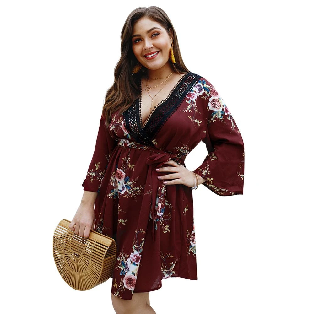 Plus Size Women Sexy Beach Bohemian image