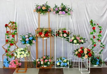 

5PCS Flower Vases Wedding props Column Stand Metal Road Lead Christmas decoration Table Centerpiece Party Home decorat