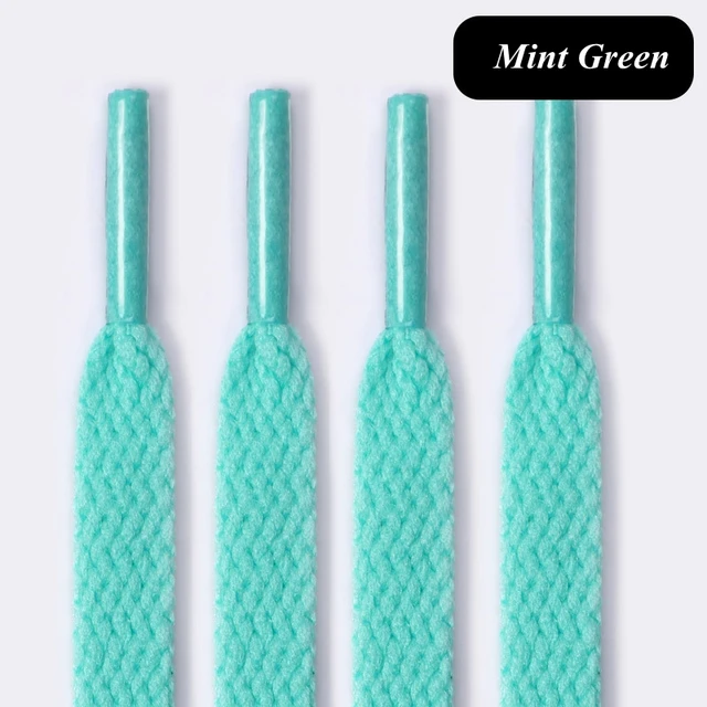 2022 New AF1/AJ Shoelaces for Sneakers Classic Flat Shoe laces White Black Canvas Shoelace Nik Air Force Rope Sport Shoestrings Mint green