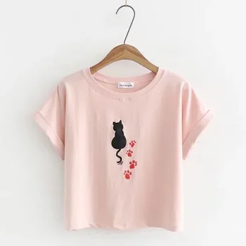 

2019 Fashion Women T Shirt Letters Printed Soft Cotton T-shirt Style Female Casual T Shirt