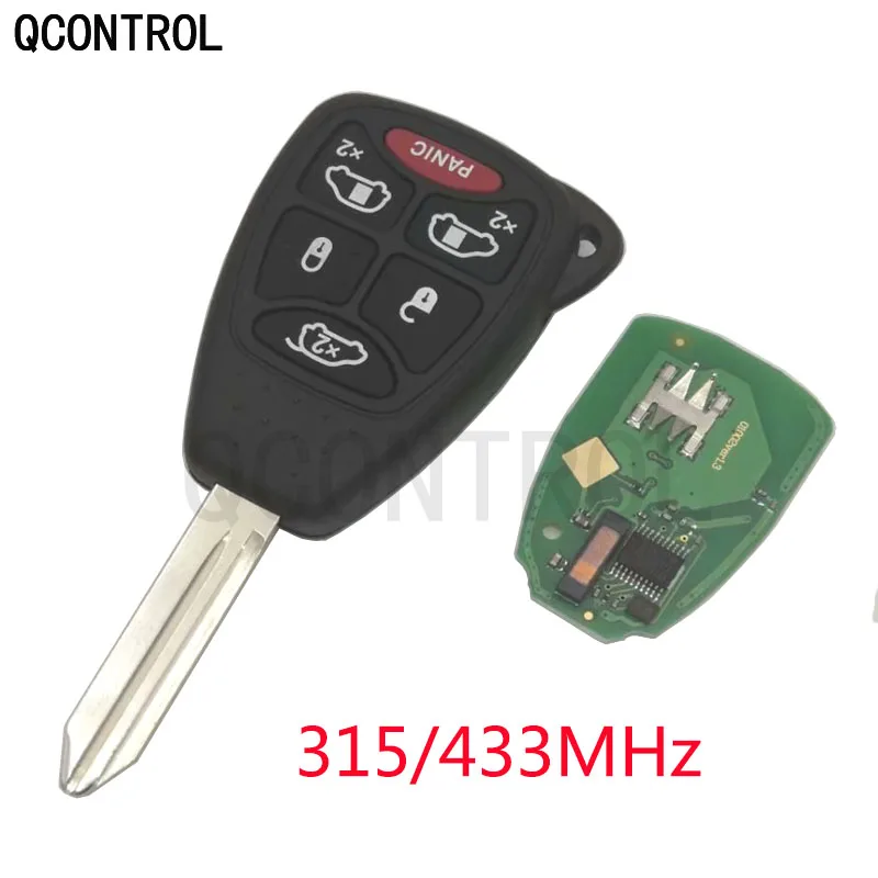 QCONTROL Автомобильный Дистанционный флип-ключ 315/433 МГц для JEEP Auto Commander Wrangler Патриот компас Grand Cherokee Liberty с чипом ID46